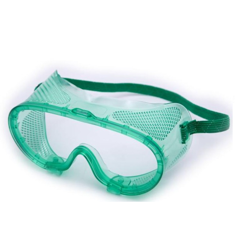 EY07-safety-goggles Green PC Lens PVC Frame Elastic Tape Air Holes Safety Goggles Dezi Associates Ltd