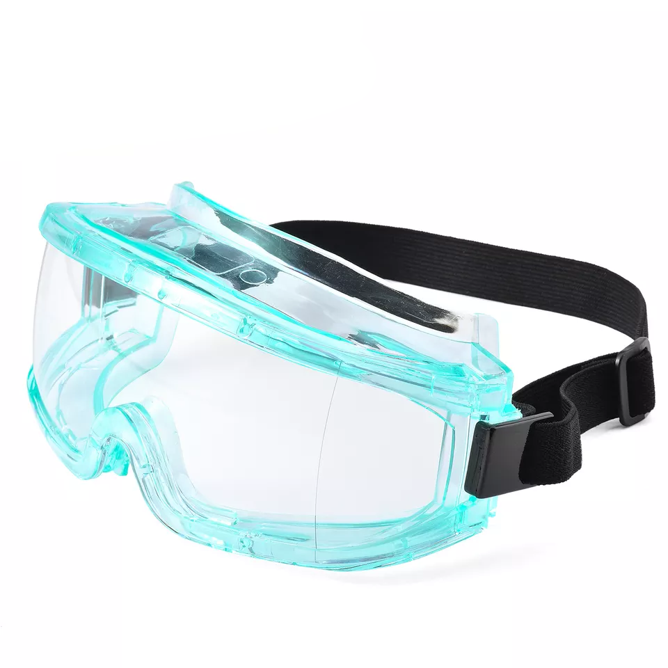 EY19-SAFESTY-GOGGLES Clear PC Lens Over Glasses Design Anti Fog Anti Scratch Safety Glasses with Elastic Head Band Dezi Associates Ltd