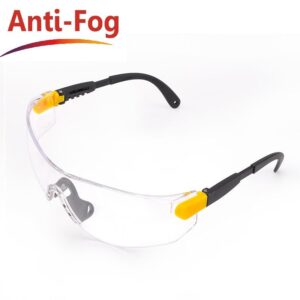 EY22-safety-glasses anti fog anti scratch adjustable legs PC lens safety goggles Dezi Associates Ltd