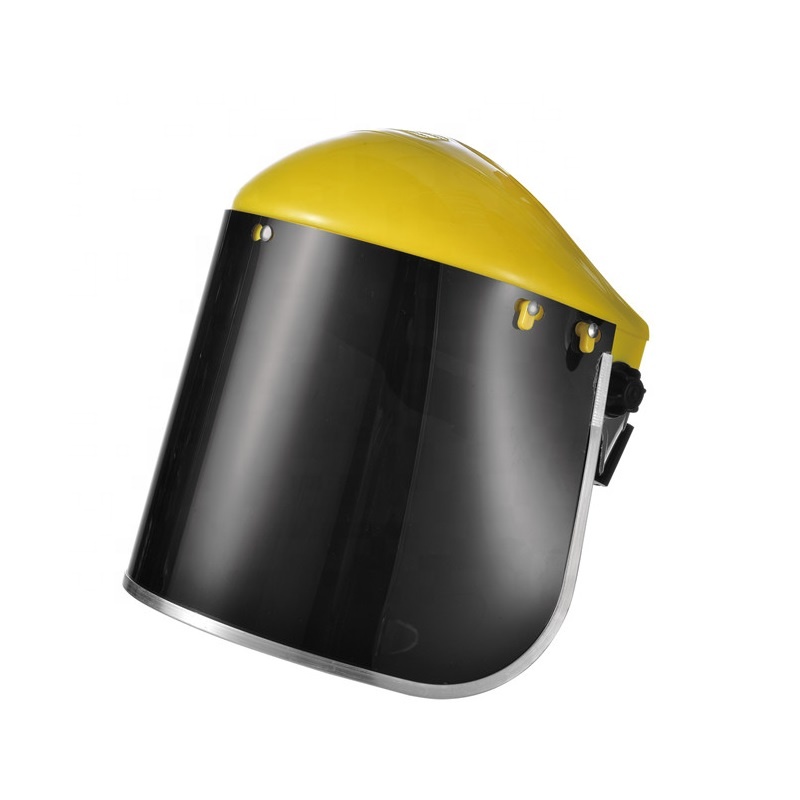 HS-D1005-face-shield Ratcheting Headgear PC Multi-Purpose Safety Mask Face Shield for Construction Worker Dezi Associates Ltd
