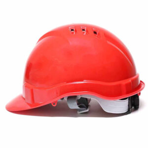 HT02-helmet CE & ANSI Red ABS Ventilation Holes Construction Hard Hat Dezi Associates Ltd