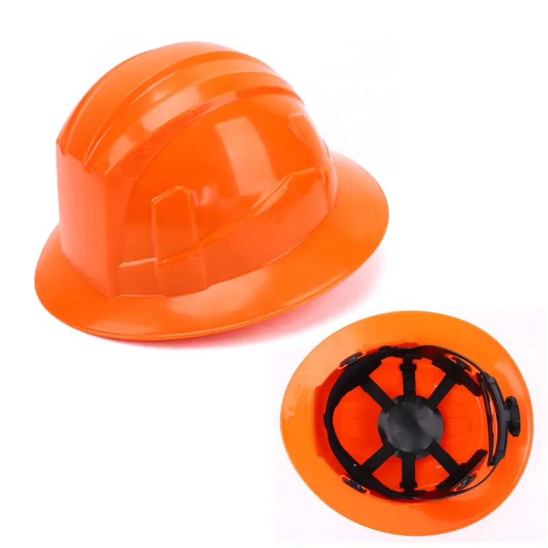 HT03-safety-helmet Orange HDPE Shell Full Brim Safety Helmet for Construction Dezi Associates Ltd