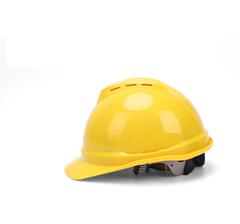 HT10-safety-helmet CE EN397 Yellow ABS Ventilation Holes V Guard Safety Helmet Hard Hat Dezi Associates Ltd