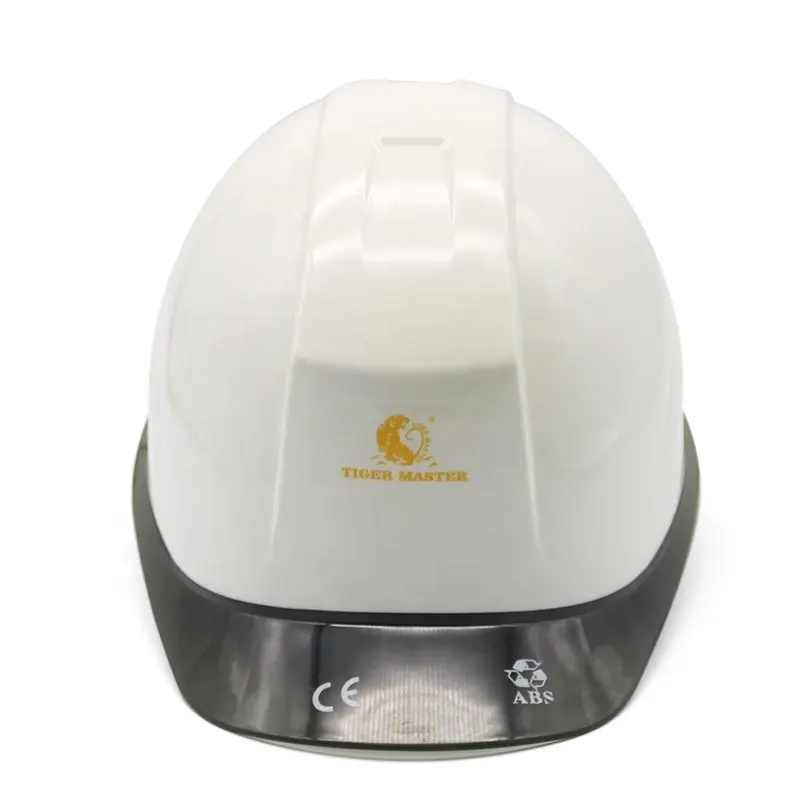 HT14B-safety-helmet CE EN397 White ABS Shell PC Brim Safety Helmet for Engineer Dezi Associates Ltd
