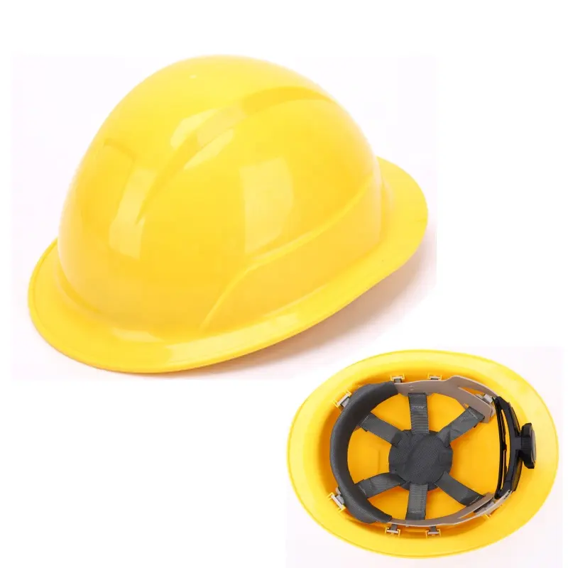 HT17 Yellow Full Brim ABS Shell Industrial Safety Helmet Dezi Associates Ltd