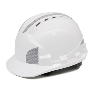 HT39-safety-helmet White HDPE Reflective Construction Engineer Safety Helmet Dezi Associates Ltd