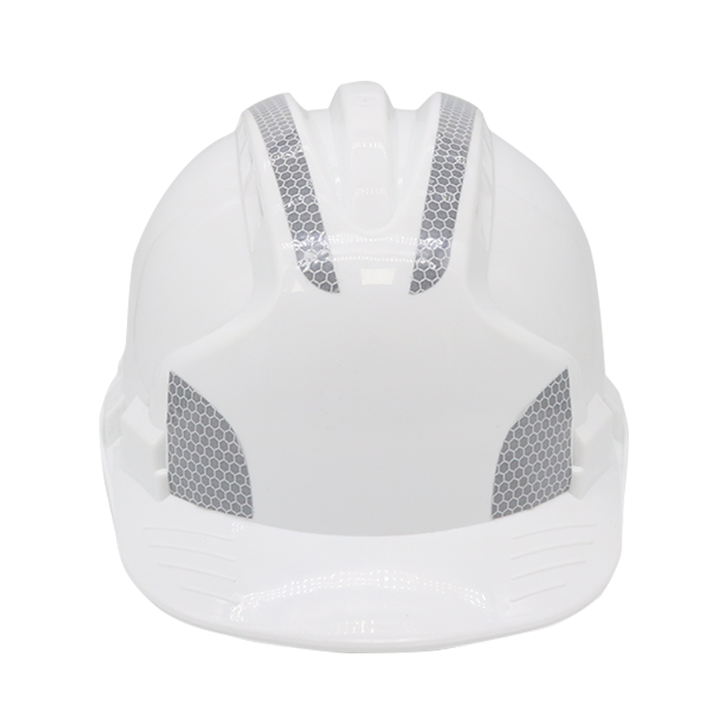 HT39-safety-helmet White HDPE Reflective Construction Engineer Safety Helmet Dezi Associates Ltd
