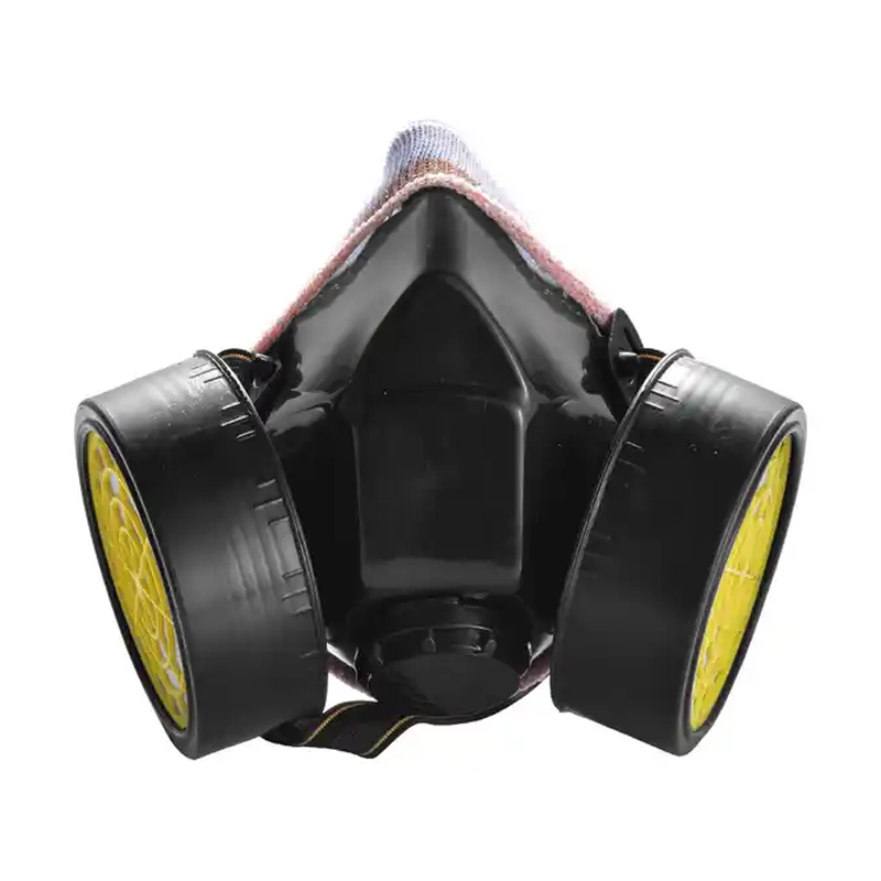 RP02-CHEMCIAL-RESPIRATOR Half Face Protective Double Cartridge Gas Chemical Respirator Mask Dezi Associates Ltd