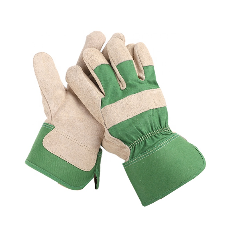 1280-work-gloves Cow Split Leather Construction Site Combination Work Gloves Dezi Associates Ltd