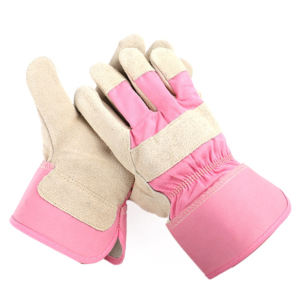 1281-combination-gloves 1281 Pink Cowhide Leather Combination Safety Gloves Dezi Associates Ltd