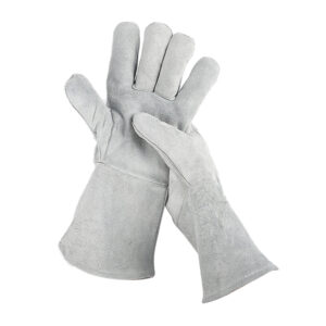 1320-welding-gloves 14 inch grey cow split leather construction site men hand protection welding gloves Dezi Associates Ltd