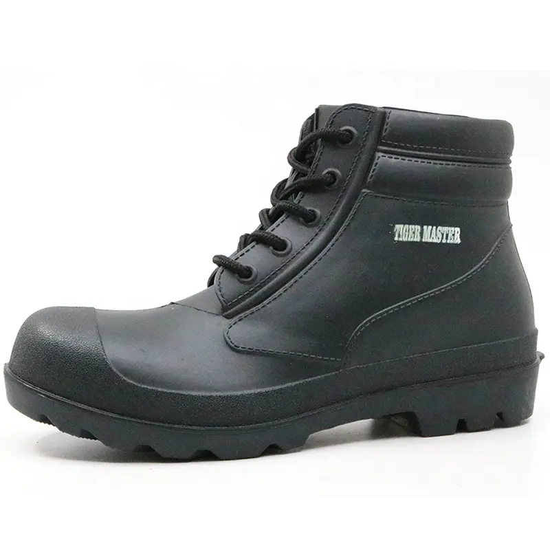 BBA-800-800 Black Ankle PVC Safety Rain Boots with Steel Toe Dezi Associates Ltd
