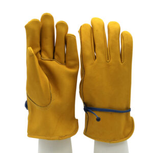 DR011-driver-gloves 10.5 inch cowhide grain leather unlined driving gloves protection safety driver gloves Dezi Associates Ltd