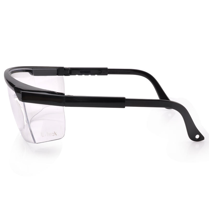 EY01-safety-goggles CE EN 166F ANSI Z87.1 clear PC lens adjustable legs safety goggles Dezi Associates Ltd