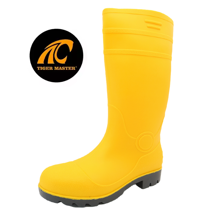 GB42-1-PVC-BOOT-800-800 Waterproof Construction Yellow PVC Safety Rain Gumboots with Steel Toe Dezi Associates Ltd