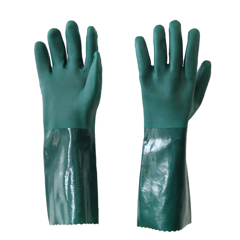 GPVC03 40CM Chemical Resistant Waterproof Green PVC Industrial Gloves Dezi Associates Ltd