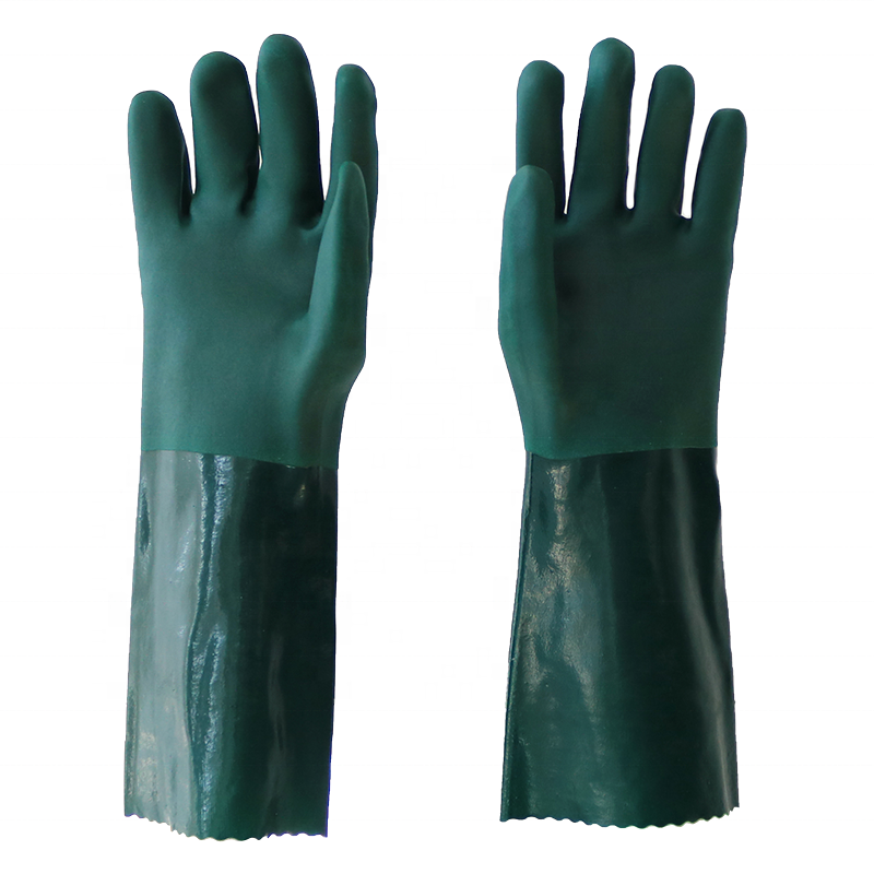 GPVC03-PVC-GLOVES 40CM Chemical Resistant Waterproof Green PVC Industrial Gloves Dezi Associates Ltd