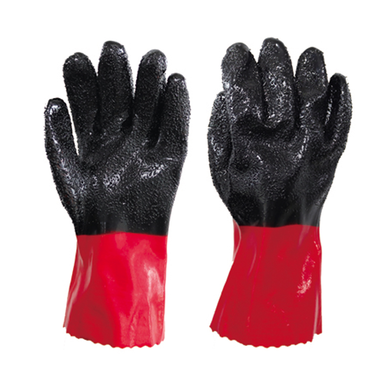 GPVC07-PVC-GLOVES 30cm Rough Finish Chemical Resistant PVC Industrial Gloves Dezi Associates Ltd