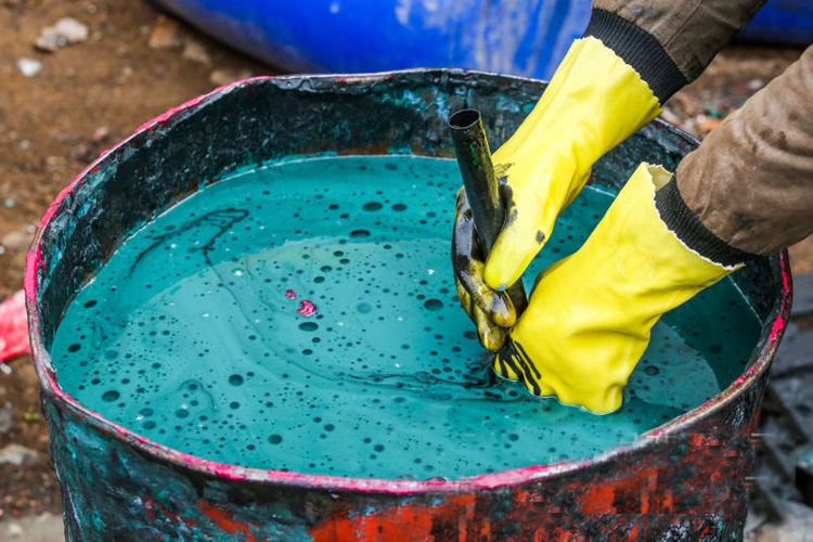 GPVC11-PVC-GLOVE CE EN 388 anti slip acid-proof oil resistant waterproof straight cuff yellow safety pvc gloves industrial Dezi Associates Ltd