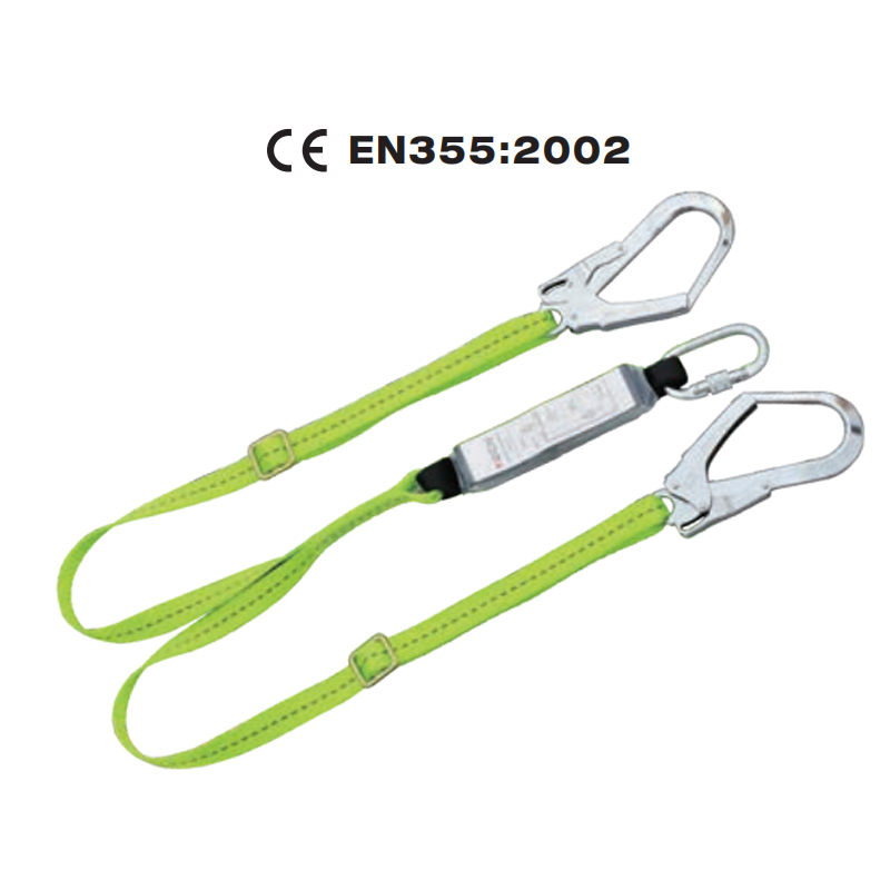 HN28-lanyard-800-800 CE EN355 Certified Yellow Polyester Safety Energy Absorber Lanyard Dezi Associates Ltd