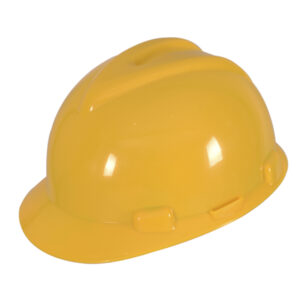 HS-D001-SAFETY-HELMET Yellow CE EN397 ABS V Type Construction Site Safety Hard Hat with Ratchet Dezi Associates Ltd