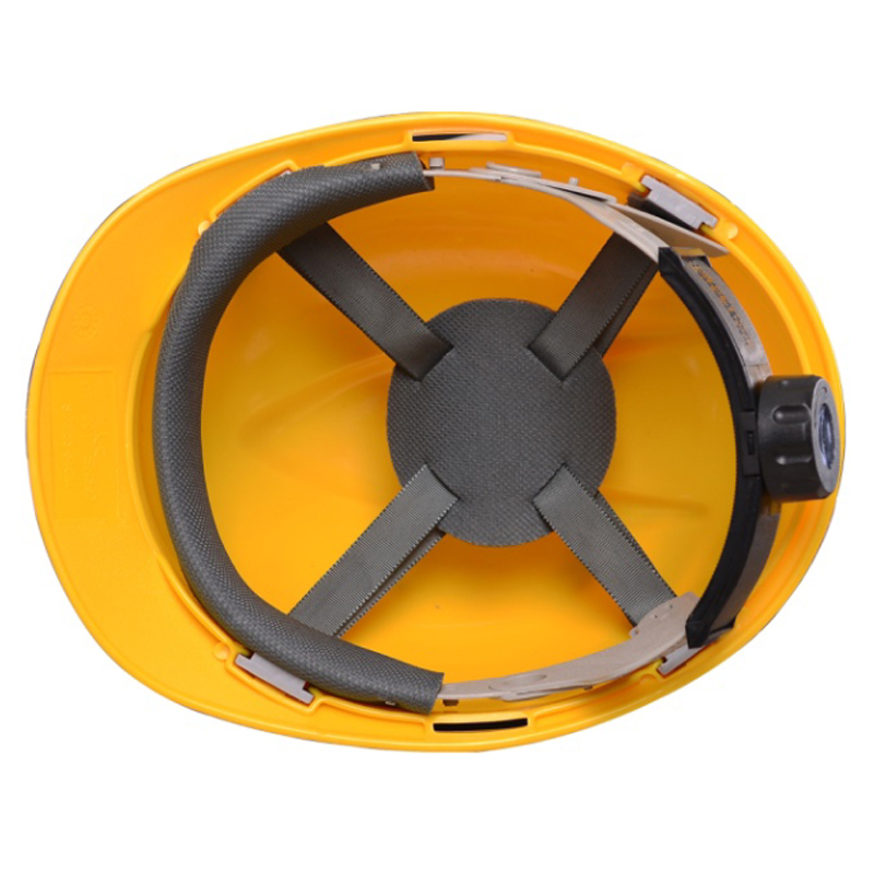 HS-D001-SAFETY-HELMET Yellow CE EN397 ABS V Type Construction Site Safety Hard Hat with Ratchet Dezi Associates Ltd