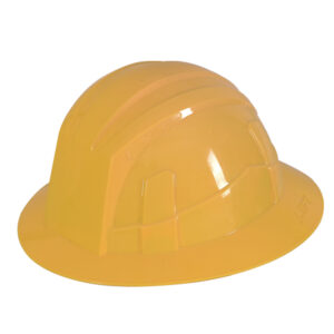 HS-T019-SAFETY-HELMET Yellow HDPE Full Brim Ventilation Holes Labor Construction Safety Helmet Dezi Associates Ltd