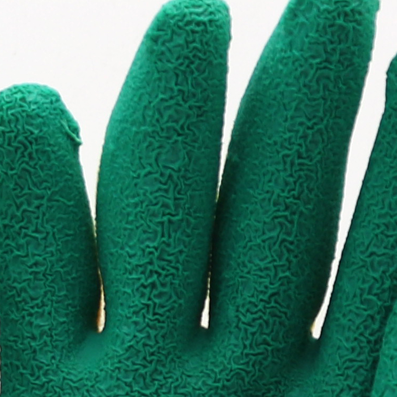 HSLX02-SAFETY-GLOVES Custom Logo Poly-cotton Liner Latex Gloves CE EN 388 Dezi Associates Ltd