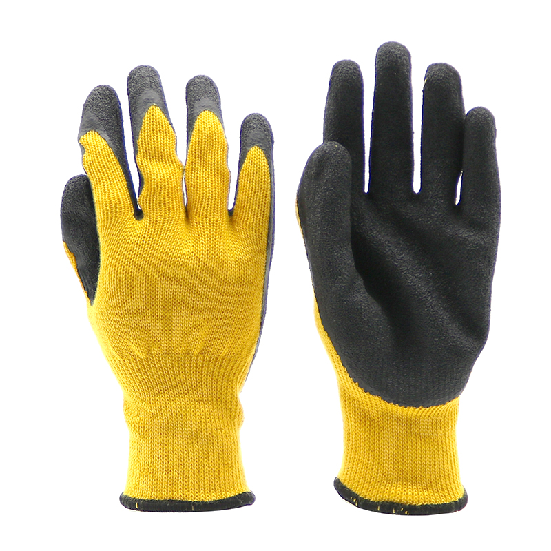HSLX06-LATEX-GLOVES Anti Slip Oil Resistant Black Latex Work Glove CE EN 388 Dezi Associates Ltd