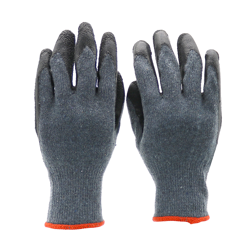 HSLX07-LATEX-GLOVES Black Oil Proof Industrial Latex Work Gloves CE EN 388 Dezi Associates Ltd