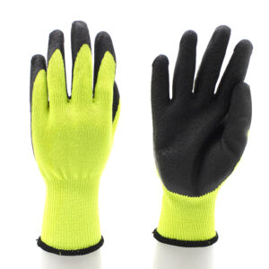 HSLX18-LATEX-GLOVES Custom Logo Black Latex Safety Work Gloves for Construction Dezi Associates Ltd