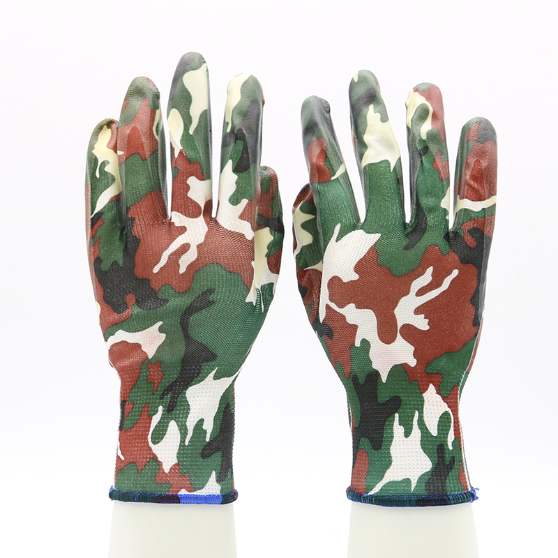 HSNT02-GARDEN-GLOVES Waterproof Polyester Lining Nitrile Working Garden Gloves Dezi Associates Ltd