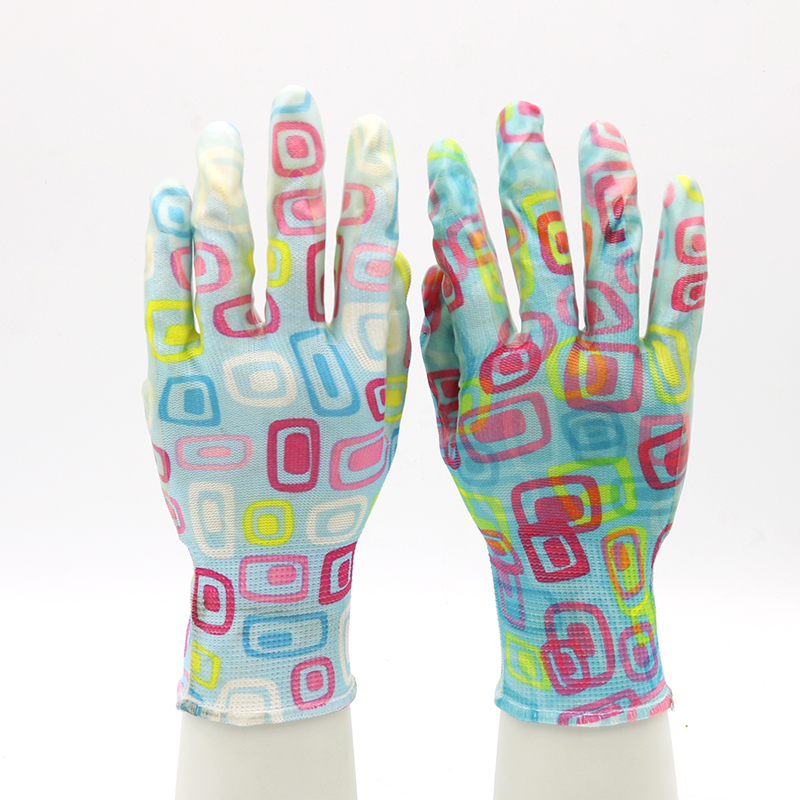 HSNT06-GARDEN-GLOVES Polyester Liner Waterproof Women Nitrile Gloves Garden Dezi Associates Ltd