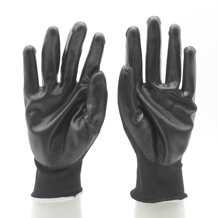 HSNT08-nitrile-gloves CE EN388 Oil Chemical Resistant Nitrile Coated Gloves Work Dezi Associates Ltd