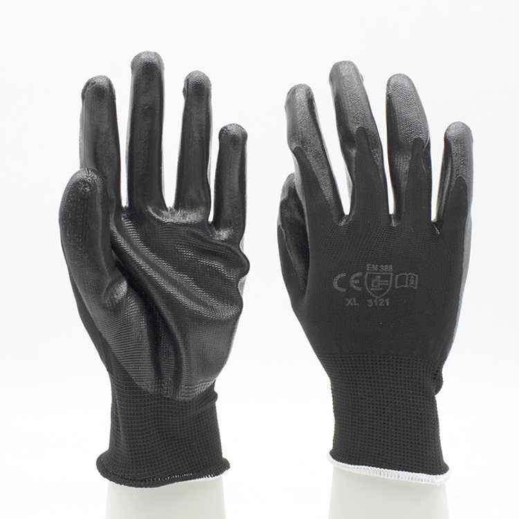 HSNT08-nitrile-gloves CE EN388 Oil Chemical Resistant Nitrile Coated Gloves Work Dezi Associates Ltd