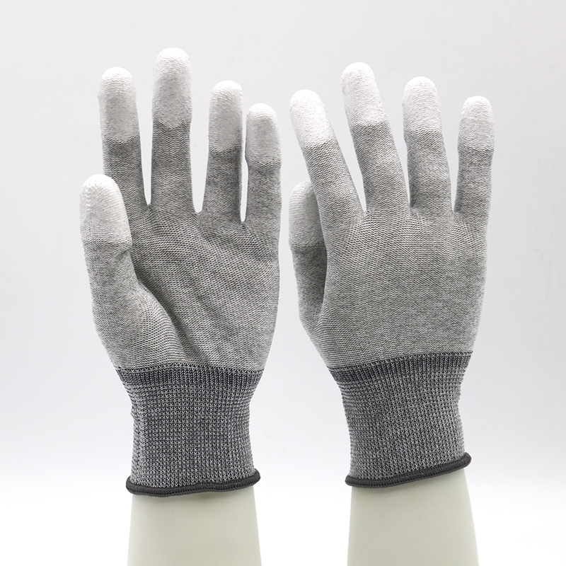 HSPU02-SAFETY-GLOVES Electronics Industry Knitted Wrist ESD Carbon Fiber Top Fit Work Gloves Dezi Associates Ltd