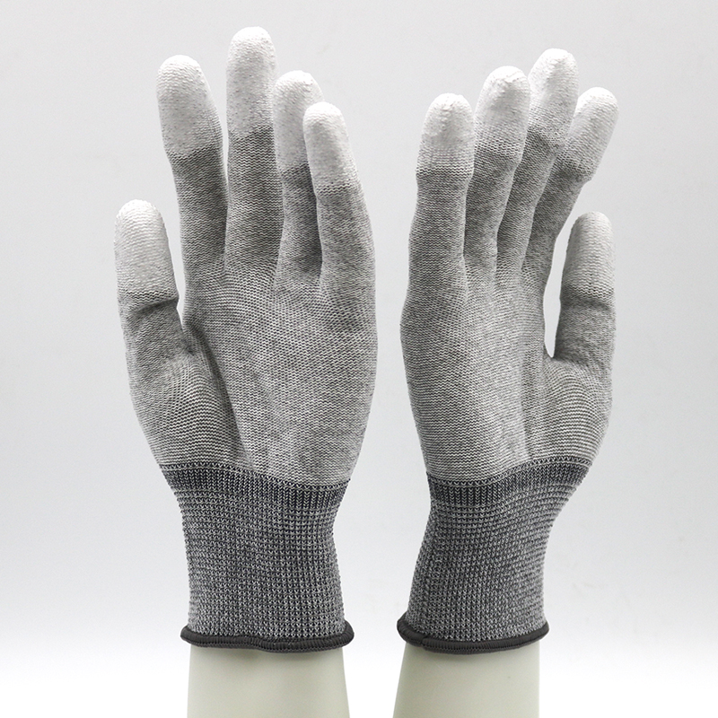 HSPU02-SAFETY-GLOVES Electronics Industry Knitted Wrist ESD Carbon Fiber Top Fit Work Gloves Dezi Associates Ltd