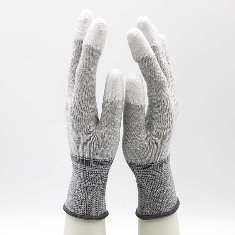 HSPU02-SAFETY-GLOVES Electronics Industry Knitted Wrist ESD Carbon Fiber Top Fit Work Gloves Dezi Associates Ltd