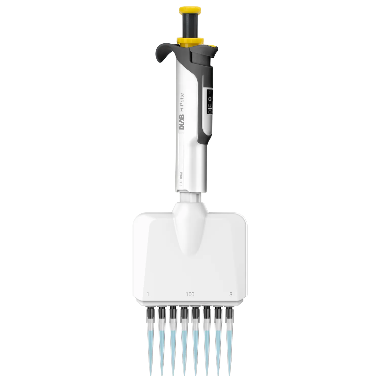 HiPette Fully Autoclavable Manual 8-Channel Adjustable Colorful Pipette