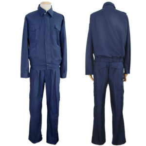 OV15-COVERALL-800-800 190 Grams Polyester Navy Blue Two Pieces Safety Work Wear Adult Cheap Work Suit Dezi Associates Ltd