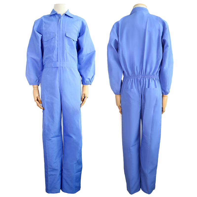 OV17-COVERALL-800-800 Very Cheap Light Blue 130 Grams Polyester Middle East Style PPE Safety Coveralls Workwear Dezi Associates Ltd