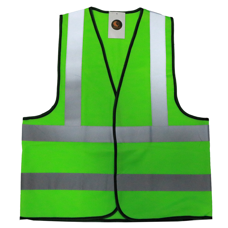 RFT15-VEST-800-800 Green 120 Grams Polyester High Visibility Reflective Safety Vest Dezi Associates Ltd