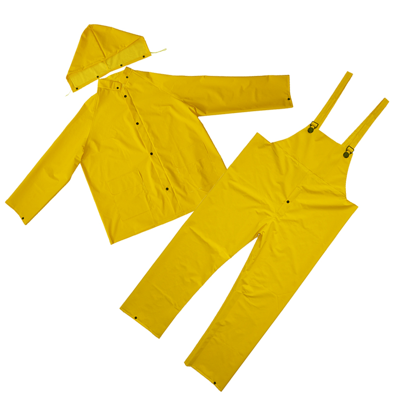 RT16 Jacket Trousers Waterproof Yellow PVC Polyester Raincoat American Style Dezi Associates Ltd