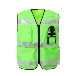 RV08-800-800 CE Class 2 Multiple Pockets Traffic Police Hi-vis Reflective Safety Vest Dezi Associates Ltd