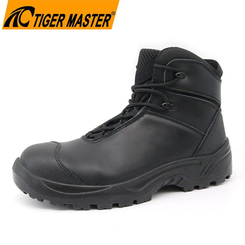 TM3339-SAFETY-SHOES-800-800 Genuine Leather Fiberglass Toe Safety Shoes Black Dezi Associates Ltd