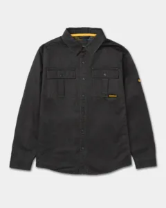 caterpillar-workwear-mens-waxed-cotton-shirt-jac-black_01 MEN'S WAXED COTTON SHIRT JACKET Dezi Associates Ltd