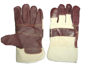photo1-800-800 1272 funiture leather cow split cuff working gloves Dezi Associates Ltd
