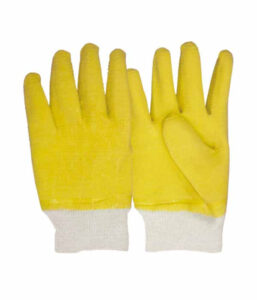 photo1-800-800 3202 yellow latex fully dipped industry safety gloves Dezi Associates Ltd