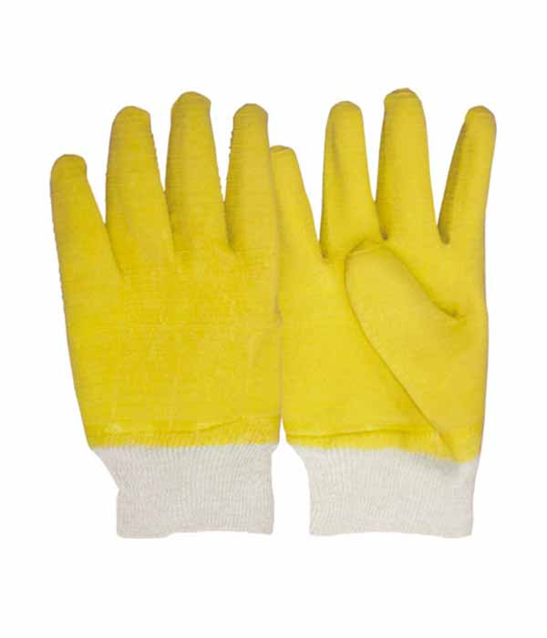 photo1-800-800 3202 yellow latex fully dipped industry safety gloves Dezi Associates Ltd
