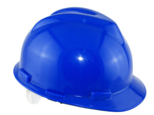photo1-800-800 Blue color PE materials v type industrial safety helmet Dezi Associates Ltd